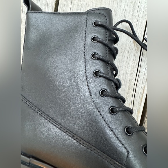 Madewell The Shelton Lace Up Boot Black Leather Sz 6.5 NN030 - Picture 8 of 9